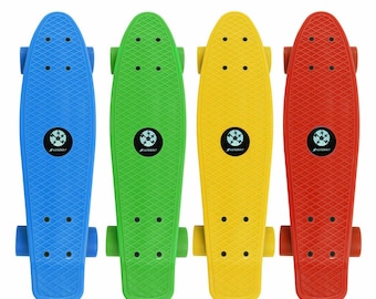 Blue Skateboard with Sky Blue Wheels Penny Sized Board 22" Cruiser Board AZM