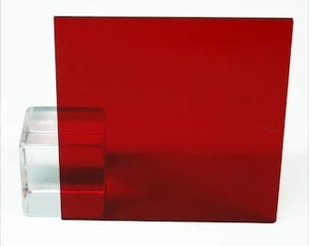 1/8" Transparent Dark Red Acrylic Plexiglass Sheet 24" x 12" Cast Plastic AZM