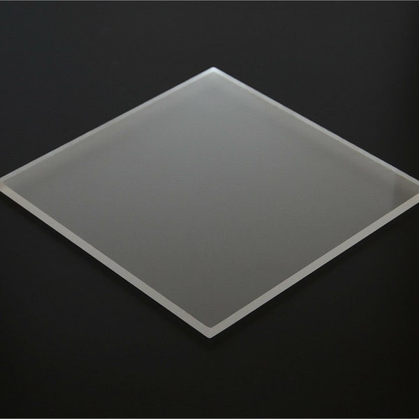 1/4" (6mm) Matte Acrylic Sheet Frosted Clear  Plexiglass 12"x12" P95 AZM On Sale