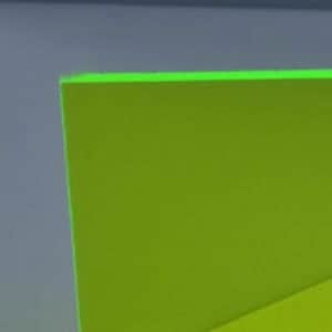 1/4&quot; (6mm) Neon Green Fluorescent Acrylic 24&quot; x 12&quot; Plexiglass Sheet AZM Displays