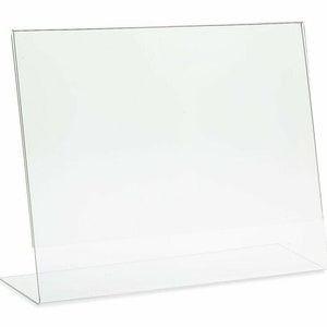 6 Pack 11&quot;x8.5&quot; Horizontal Photo Frame Free Standing Sign Holder Clear Acrylic AZM