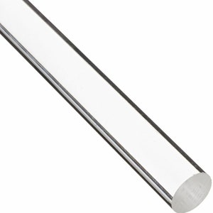 Clear Acrylic Round Rods 3/4&quot; (0.75&quot;) Diameter, 24&quot; Length AZM