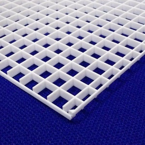 1/2" (12mm) White Grid Divider Egg Crate Louvre 23.5" x 23.5" For Aquarium & Lighting