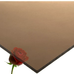 1/4" (3mm) 12" x 24" Light Tinted Bronze Acrylic Plexiglass Sheet #2412 AZM
