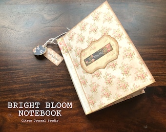 Floral Journal, Junk Journal Kit, Journal Tag, Ephemera, Digital Kit, Vintage Journal, Junk Journaling, Vintage Notebook, Floral Notebook