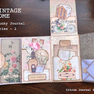 Junk Journal Kit, Pocket Tags, Journal Tags, Vintage Ephemera, Junk Journal, Loaded Envelope, Vintage Journal, Digital Kit, Trifold, Folio