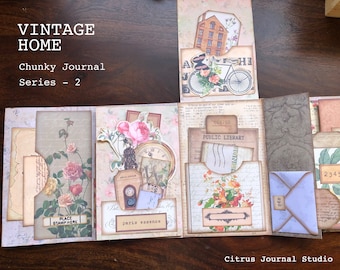 Junk Journal Kit, Pocket Tags, Journal Tags, Vintage Ephemera, Junk Journal, Loaded Envelope, Vintage Journal, Digital Kit, Trifold, Folio