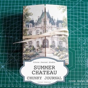 Kit diario estivo francese con cianfrusaglie, etichette con castello, effimeri da giardino francese, etichette tascabili robuste, etichette romantiche stampabili, download digitale