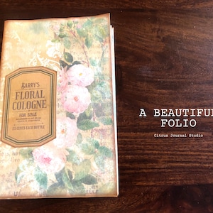 Shabby Chic, Folio Journal, Junk Journal Kit, Etichetta tascabile, Ephemera, Abbellimento, Trifold, Kit digitale, Busta caricata, Bella Folio