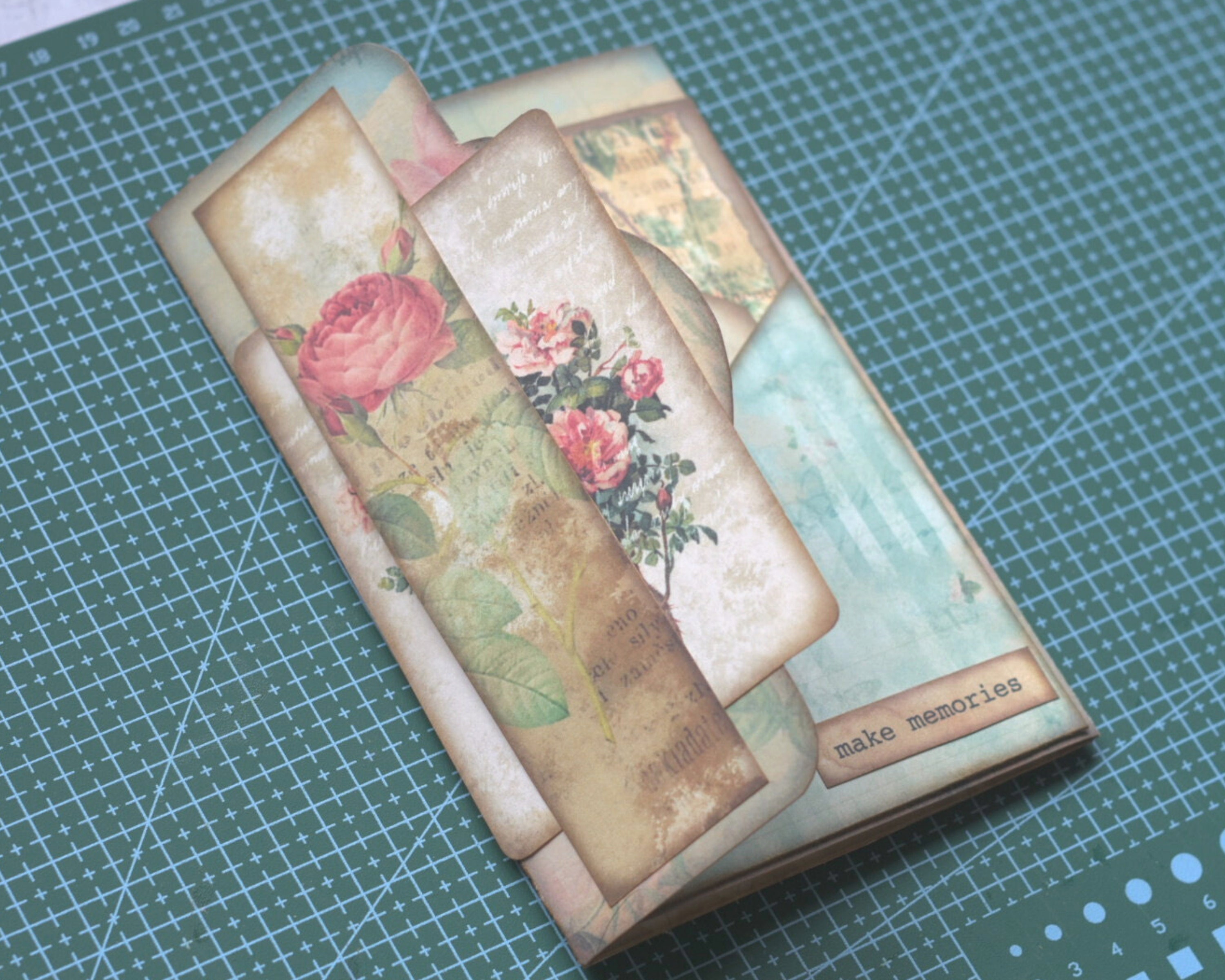 Folio Journal, Junk Journal Kit, Collage Sheet, Pocket Tag, Journal Tag ...