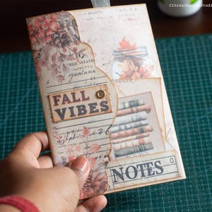 Feuillet d'automne, Folio de journal indésirable, Étiquettes de carnet d'automne, Ambiance automnale, Étiquettes automne, Étiquettes écureuil, Éphémères automne, Étiquettes champignon