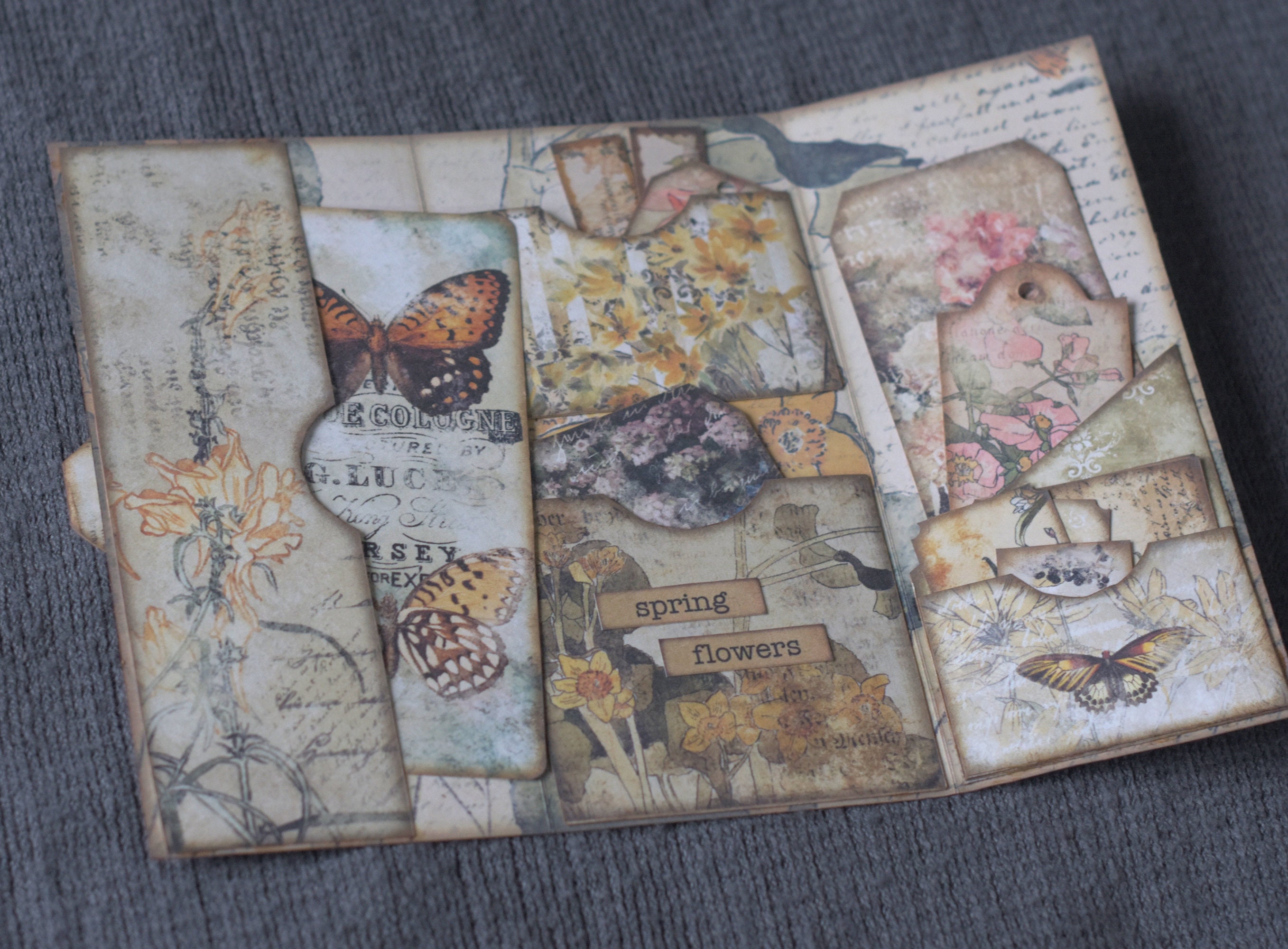 Folio Journal Junk Journal Kit Collage Sheet Pocket Tag - Etsy