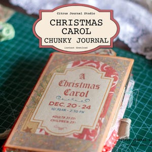 Christmas Junk Journal, Christmas Carol, vintage kerst, vakantiedagboek, kerstlabels, kerstboomlabels, kerstdagboek kortstondig