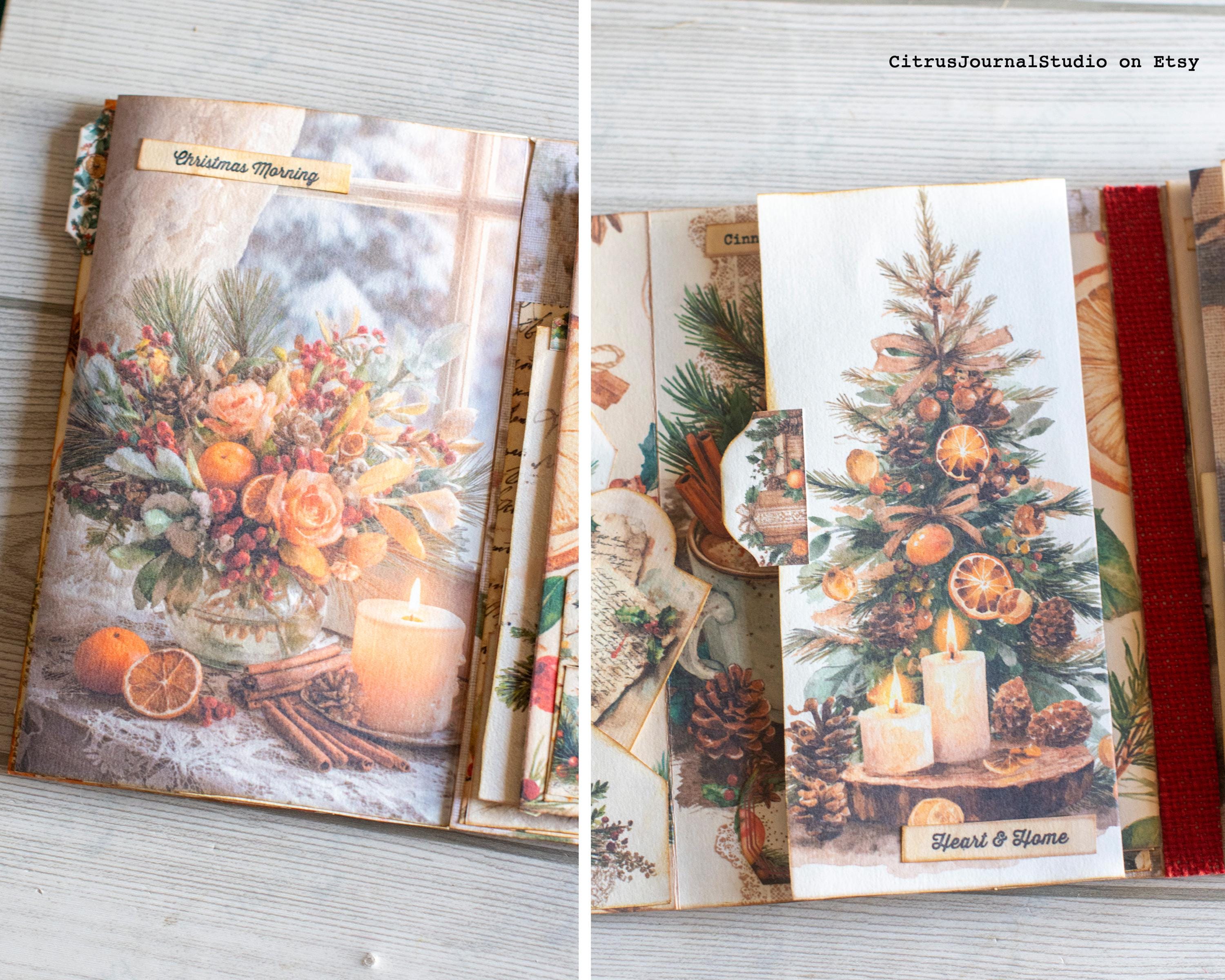 Cottage Christmas Chunky Junk Journal, Vintage Holiday Tags - Etsy