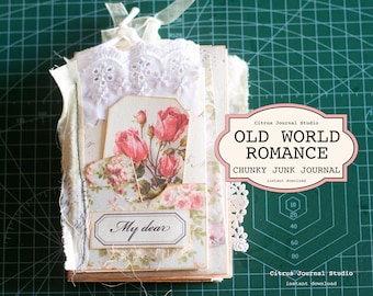 Valentine’s Day Chunky Junk Journal – Old World Romance | Vintage Roses, Ephemera, & Pocket Tags