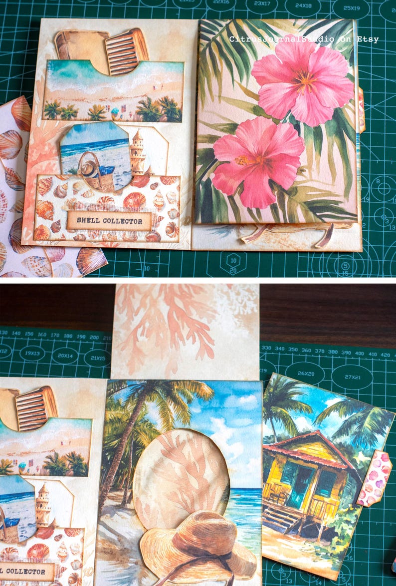 Beach Junk Journal Kit, Ocean Journal, Summer Coastal Folio, Tote Bag ...