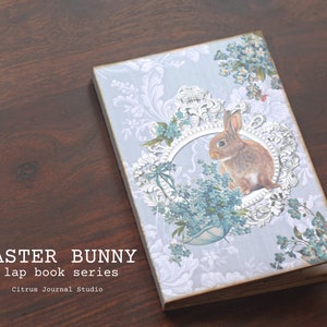 Lapbook de Pâques, Junk Journal Kit, lapin français, étiquette de journal vintage, éphémères, kit numérique, journal de printemps, lapins de Pâques, éphémères de Pâques
