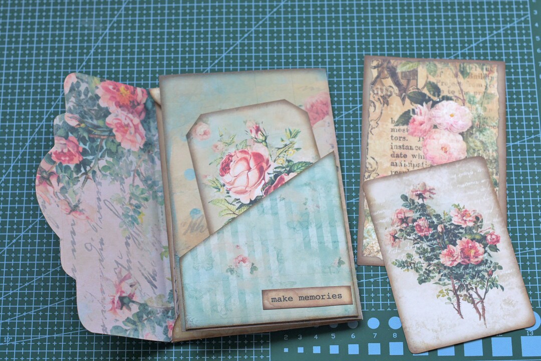 Folio Journal, Junk Journal Kit, Collage Sheet, Pocket Tag, Journal Tag ...