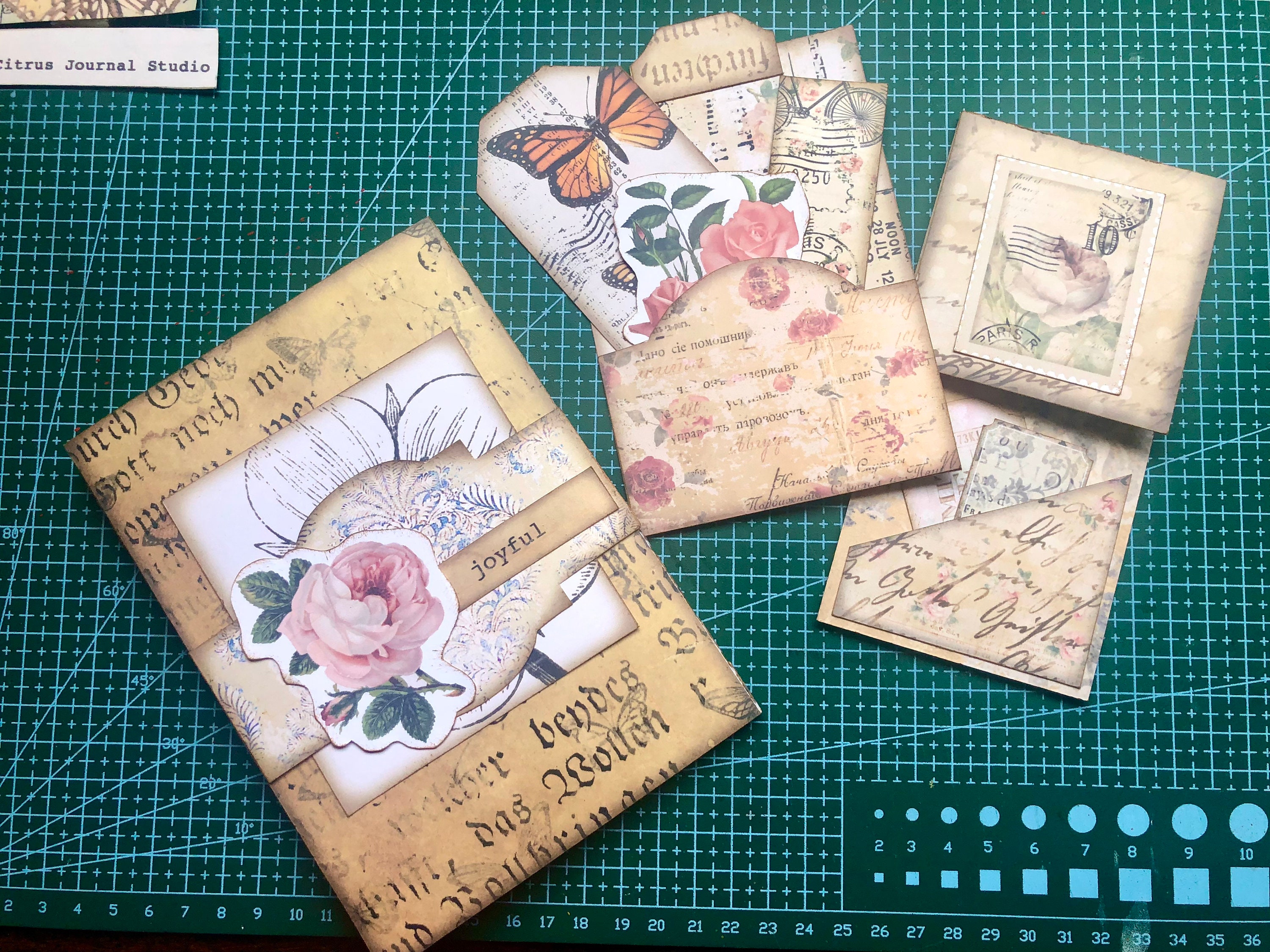 Folio Journal Junk Journal Kit Pocket Tags Journal Tag - Etsy