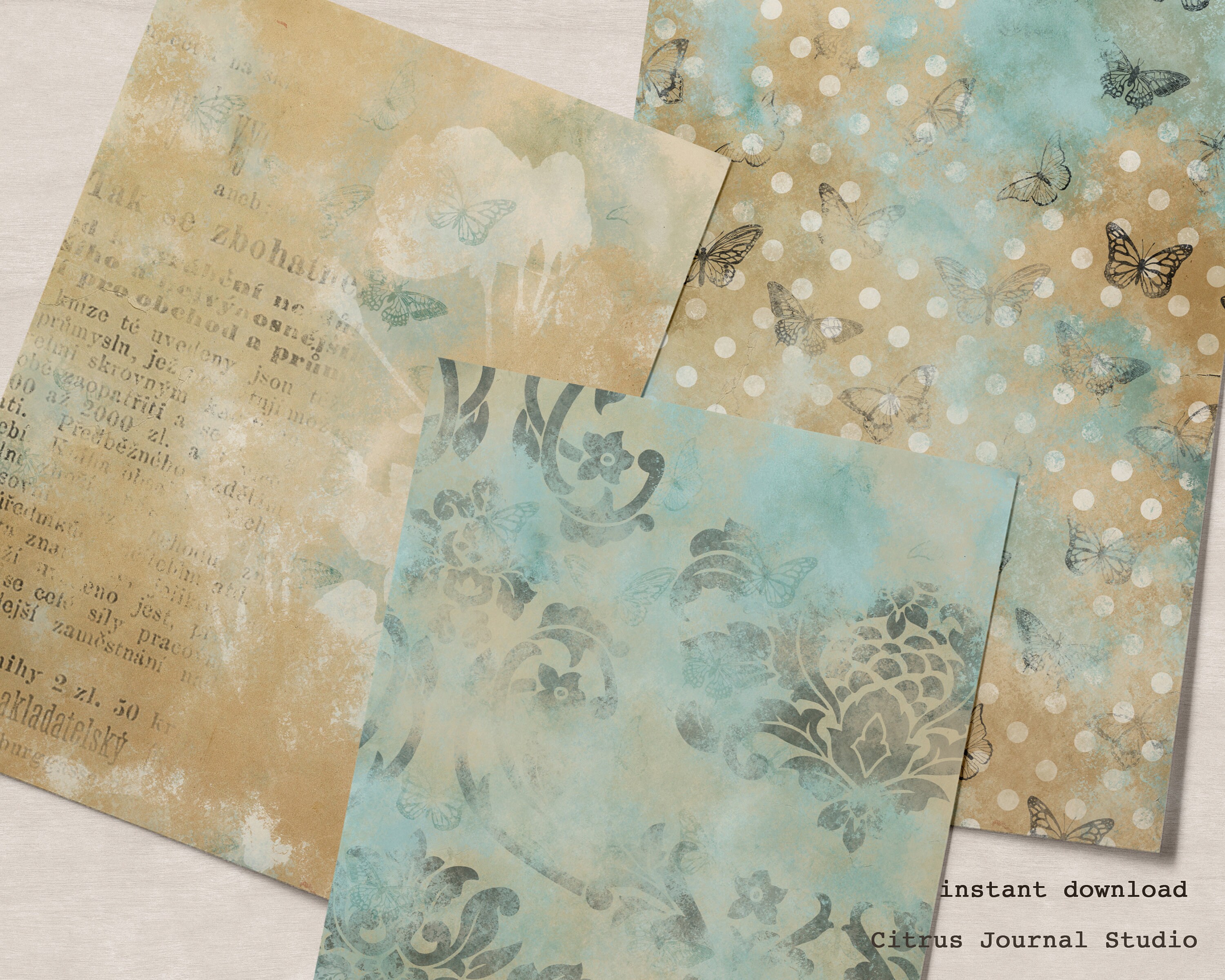Shabby Chic Junk Journal Scrapbook Kit Collage Sheet - Etsy