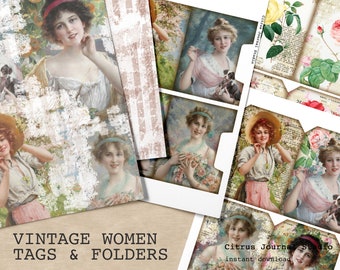 Victorian Lady, Vintage Fashion, Victorian Woman, Junk Journal Kit ...