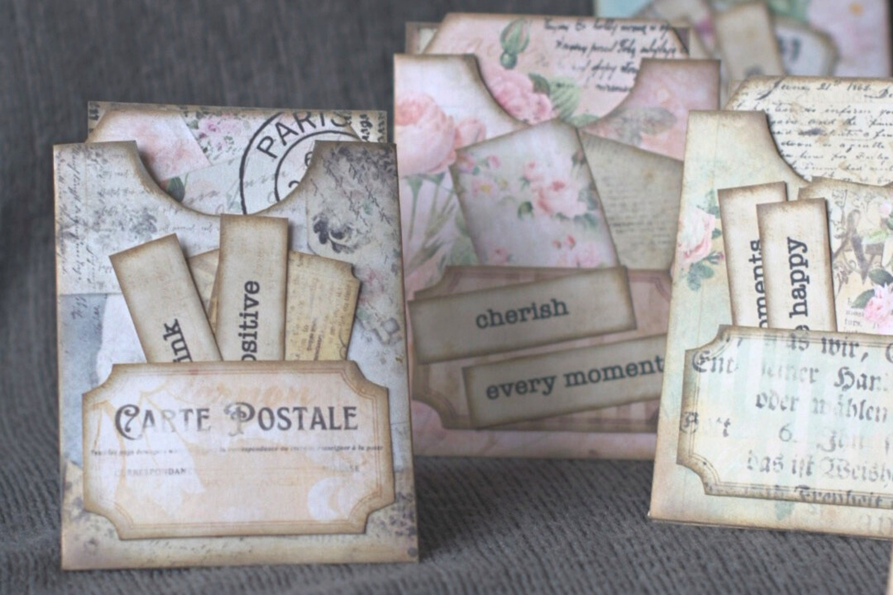 Pocket Tags Junk Journal Kit Tickets Collage Sheet Journal - Etsy