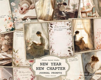 New Year New Chapter Junk Journal, 2026 Journaling Prompts