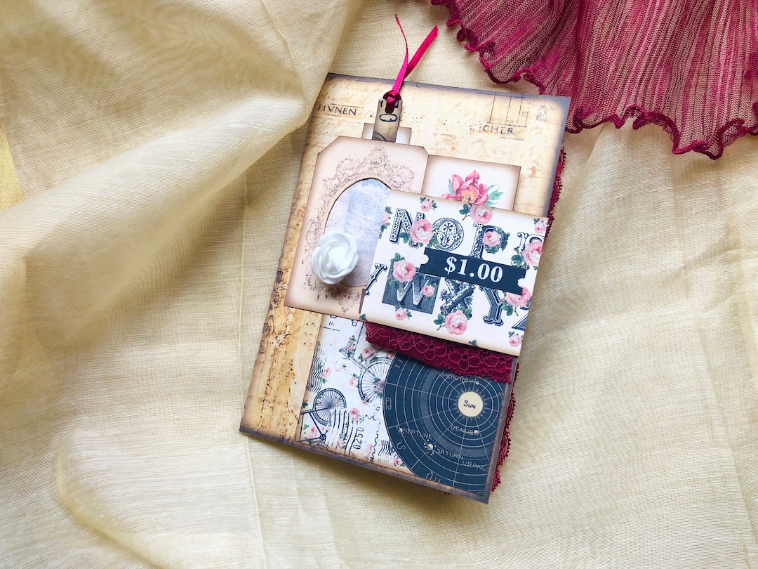 Vintage Fold, Folio Journal, Junk Journal Kit, Pocket Tag, Journal Tag ...