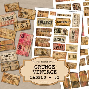 Specimenlabel, efemere etikettering, vintage nummerlabels, vintage labels, digitale labels, neutrale labels, monsternummer, afdrukbare efemere verschijnselen