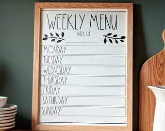Weekly Menu Printable, Menu Template, Weekly Menu, Menu Board, Menu Printable, Weekly Menu Board, Meal Prep Printable, Weekly Meal Prep
