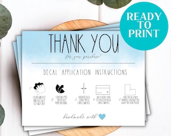 Application Form Decal Decal Application Instructions Printable, Decal Instructions and Care ...