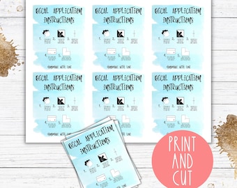 Decal Application Instructions Printable, Decal Instructions and Care, Decal Application Care, Vinyl Decal Application, Small Business Forms