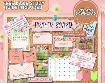 Prayer Board Kit, Prayer Vision Board, Prayer Board Starter Kit, Prayer Boards, Digital Prayer Board, Prayer Board Printables, Prayer Cards