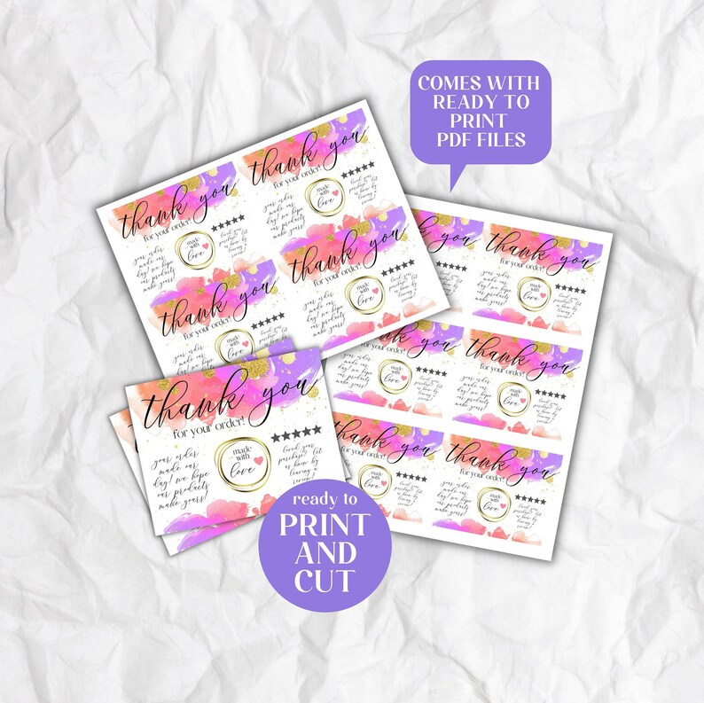 Thank You Cards Business Ready to Print Thank You Cards Etsy