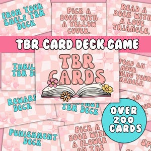 TBR Buch-Kartenspiel, druckbare TBR-Deckkarten, To-Be-Read-Karte, endloses TBR, Bücherwurm-Spiel, druckbare Spiele für Leser, 2025 Leseherausfordernde