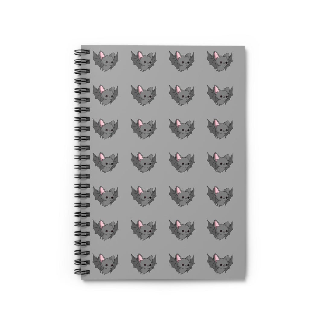 Bat Notebook Bat-themed Spiral Notebook - Cute Ruled Journal for Bat Lovers, School ...