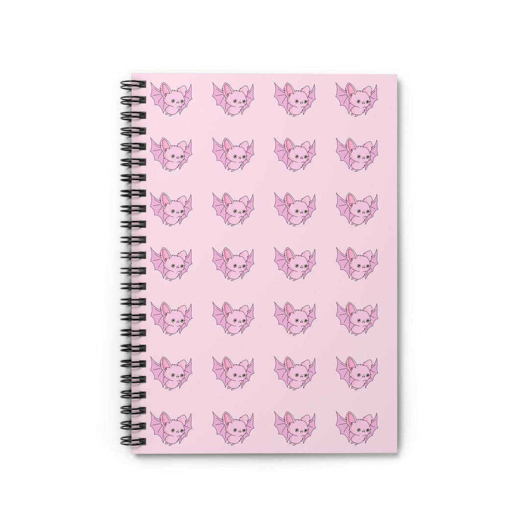 Bat Notebook Bat-themed Spiral Notebook - Cute Ruled Journal for Bat Lovers, School ...