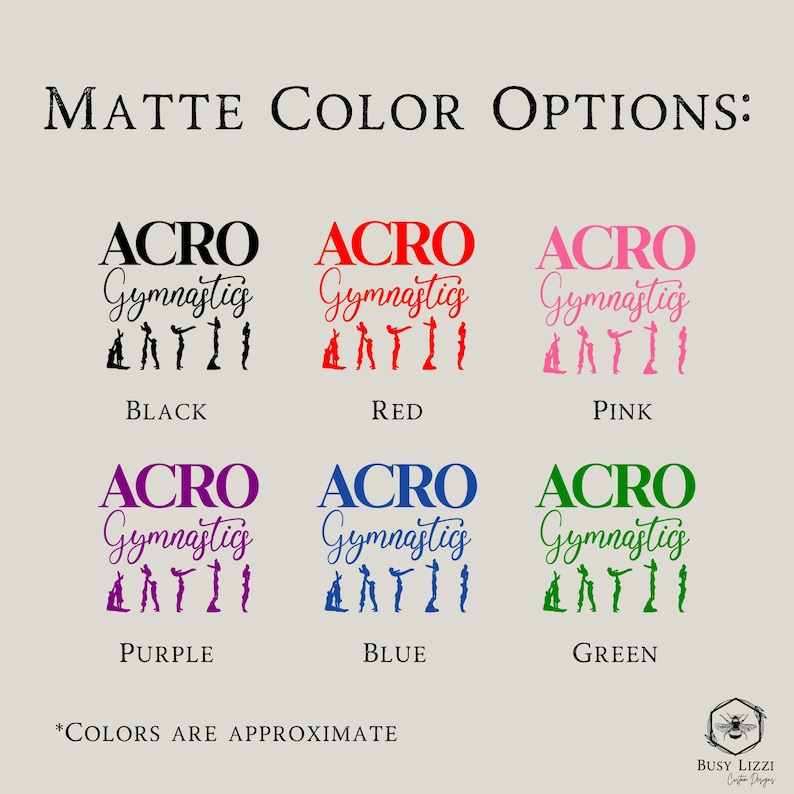 ACRO Gymnastics Canvas Tote Bag - Available in Glitter or Matte Colors ...