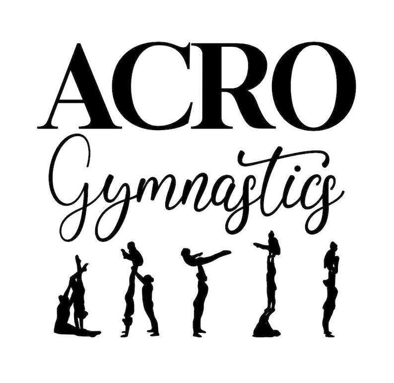 ACRO Gymnastics Canvas Tote Bag - Available in Glitter or Matte Colors ...