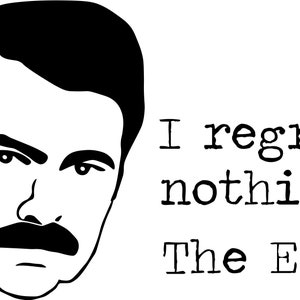 Ron Swanson SVG, PDF, JPEG,