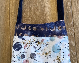 Reversible Moon Phase Galaxy Astrological Bag
