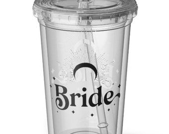 Novia Novia Novia Copa De Aquelarre Paja, Witch Bridal Shower Tarot Party Decoraciones, Witchy Bachelorette Favors, Celestial Wedding Gift, Fortune Tel