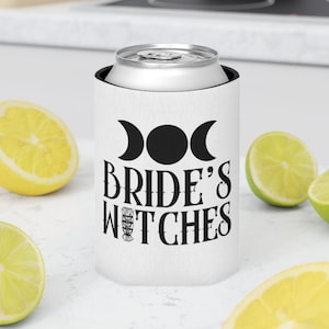 Bride&#39;s Witches Witchy Can Cooler, Sage Smudge Tarot Coven, Witch Bridal Shower Decorations, Witchy Bachelorette, Celestial Weddin