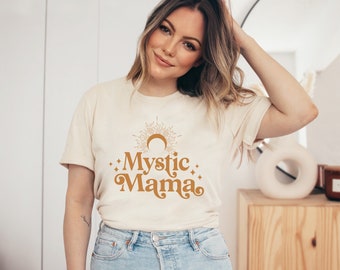 Magical Mom, Witchy Mama Tee, Mystical Moon Shirt, Witch Baby Moon Mother Shirts, Moon Shirt Matching, Mommy and Me, Halloween Mothers Gift