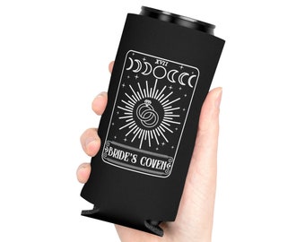 The Bride Coven Can Cooler, Witch Bridal Shower Tarot Card Party Decorations, Witchy Bachelorette Favors, Celestial Wedding Gift
