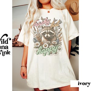 Trashy But Funny Raccoon Shirt, Retro Sunset Tee, Cool Vintage Style Raccoon Shirt, Distressed Style Meme T-Shirt, Comfort Colors® Tee