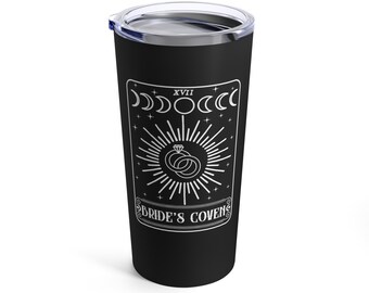 Witchy BacheloretteTumbler Coven Themed Bach Party Favors Gift for Celestial Bride Coven Tarot Bridal Shower Decoration Wedding Mystic