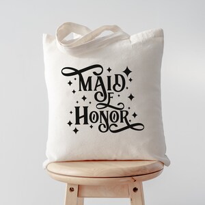 Sac fourre-tout en toile de sorcière de demoiselle d’honneur, carte de tarot, chemises de demoiselle d’honneur, proposition de demoiselle d’honneur, cadeau de demoiselle d’honneur, enterrement de vie de jeune fille, femme de chambre mystique