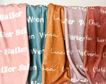 30 x 40 naamdeken Custom minky deken voor baby kinderen jeugd tiener volwassen pluche minky tekst initialen monogram geschenken cadeau voor baby meisje jongen