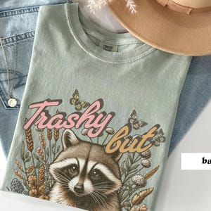 Trashy maar grappig wasbeershirt, retro zonsondergang-T-shirt, cool vintage stijl wasbeershirt, meme-T-shirt in noodlijdende stijl, Comfort Colors®-T-shirt
